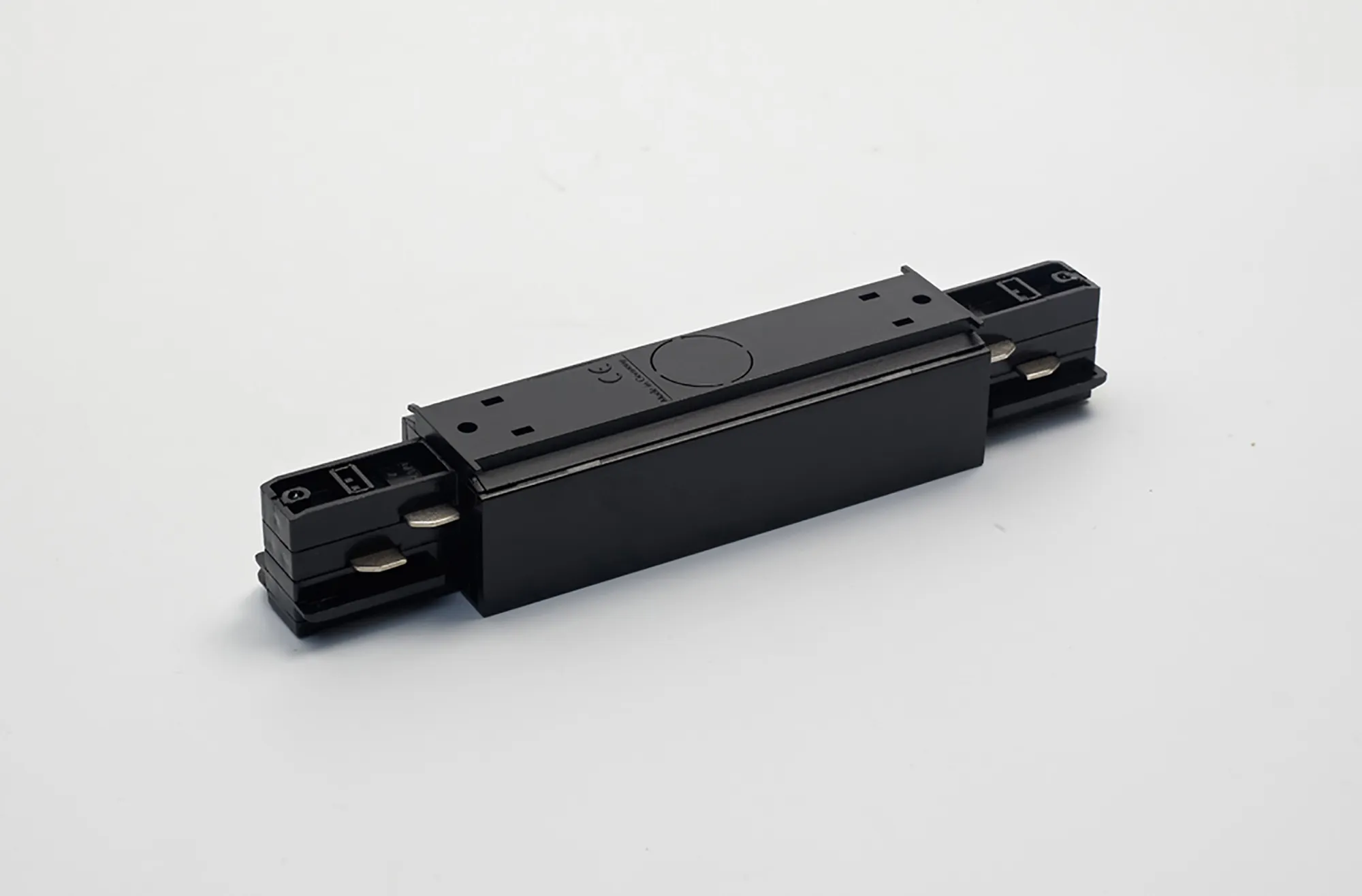 Straight Coupler With Feeding Option 3 Circuit Surface Mounted Track 555 1 1208 2  Eutrac 3 Circuit Surface-Black